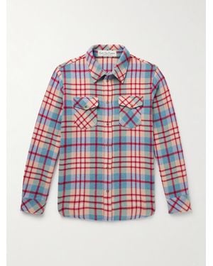 God's True Cashmere Checked Cashmere Shirt - Red