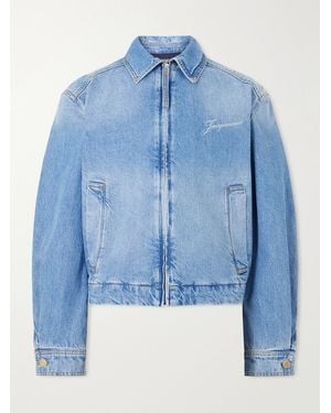 Jacquemus Logo-Print Denim Jacket - Blue
