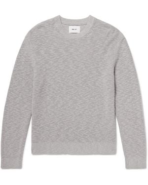 NN07 Russell Crew 60028 Cotton Sweater - Gray