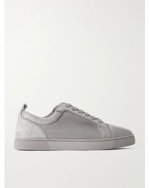 Christian Louboutin Louis Junior Suede Trainers - Grey