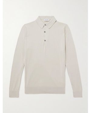 John Smedley Polo Slim-Fit - Bianco