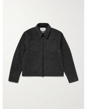 Oliver Spencer Norton Brushed Recycled Wool-Blend Jacket - Black
