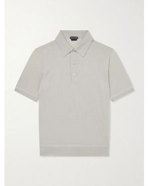Tom Ford Cashmere And Silk-Blend Polo Shirt - White