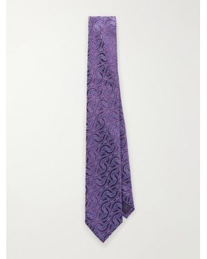 Charvet 8.5Cm Paisley-Jacquard Silk-Woven Tie - Purple