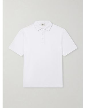 Altea Greg Cotton-Blend Piqué Polo Shirt - White