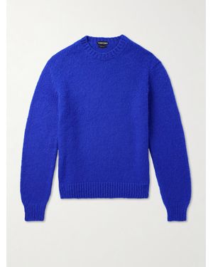 Tom Ford Brushed-cashmere Jumper - Blue