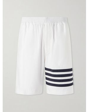 Thom Browne Straight-Leg Striped Shorts - White