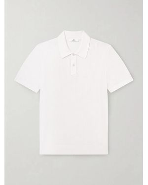 MR P. Honeycomb-Knit Organic Cotton Polo Shirt - Bianco