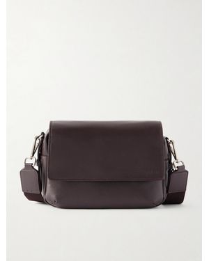 NN07 Port Small Leather Messenger Bag - Brown