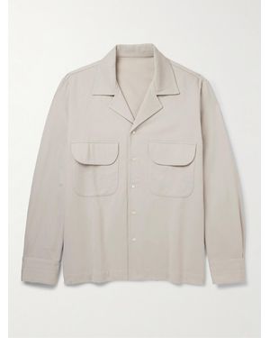STÒFFA Camp-Collar Cotton-Twill Overshirt - Natural