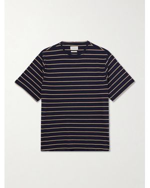 Oliver Spencer Webber Striped Cotton-Jersey T-Shirt - Blue