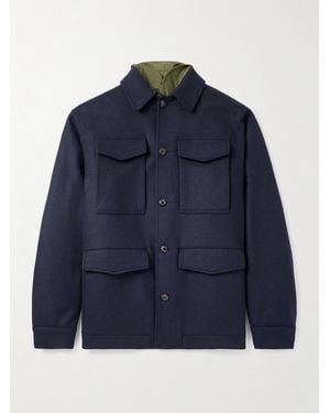 Valstar Demetry Wool-Blend Field Jacket With Detachable Shell Gilet - Blue