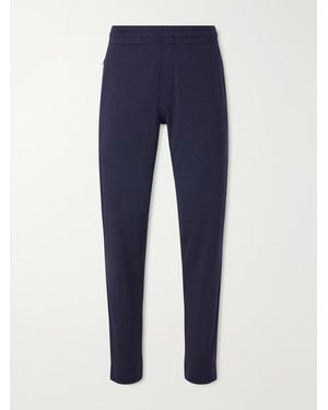 Orlebar Brown Struma Tapered Cotton-jersey Joggers - Blue