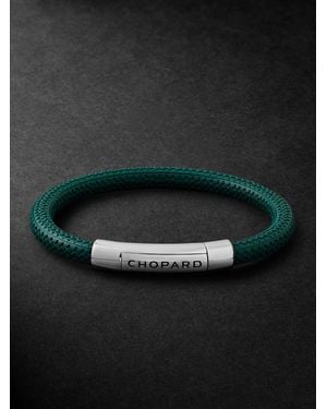 Chopard Classic Racing Rubber and Silver-Tone Bracelet - Schwarz