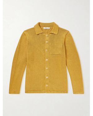 Inis Meáin Linen Cardigan - Yellow