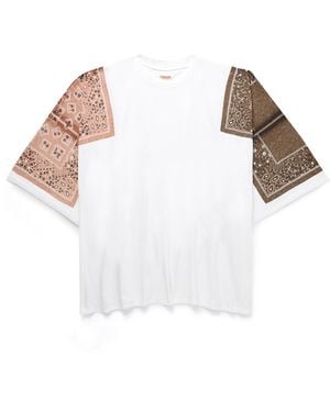 Kapital Oversized Bandana-Print Cotton-Jersey T-Shirt - White