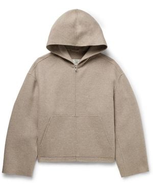 Acne Studios Doveria Double-faced Wool And Cashmere-blend Felt Hooded Jacket - Natural