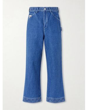 Bode Knolly Brook Straight-leg Embroidered Jeans - Blue