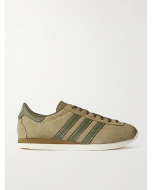 adidas Originals Moston Super Spzl Leather-trimmed Suede Trainers - Green