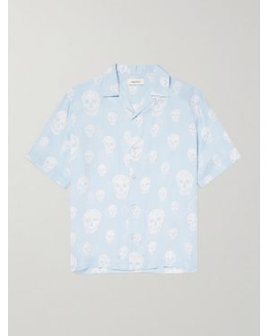 McQueen Printed Crepe De Chine Shirt - White