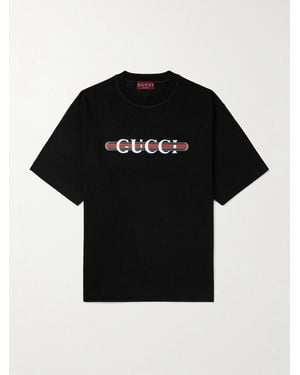 Gucci Cotton Logo T-Shirt - Black