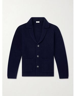 Altea Knitted Virgin Wool Blazer - Blue