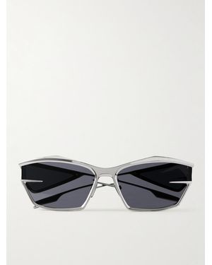 Givenchy Giv Cut Cat-eye Silver-tone Sunglasses - Black