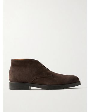 Tod's Logo-Debossed Suede Desert Boots - Brown