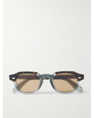 Cutler and Gross 1420 Rectangle-Frame Tortoiseshell Acetate Sunglasses - Natural