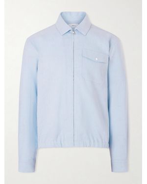MR P. Linen Shirt Jacket - Blue