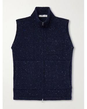 Inis Meáin Lifeline Wool And Cashmere-Blend Gilet - Blue