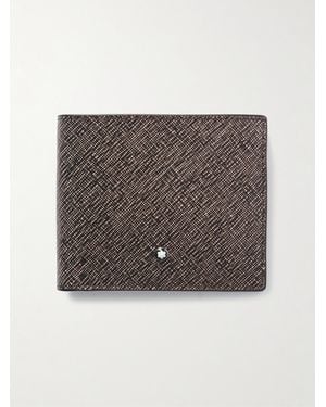 Montblanc Sartorial Printed Cross-Grain Leather Wallet - Grey