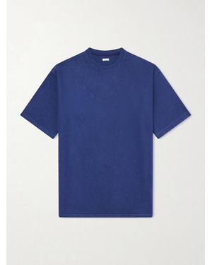 A.PRESSE Vintage Cotton-Jersey T-Shirt - Blue