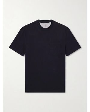 Brunello Cucinelli Slim-Fit Cotton-Jersey T-Shirt - Blue