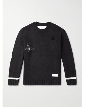 Neighborhood Savage Embroidered Woven Jumper - Blue