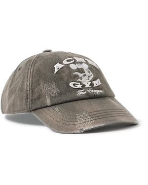 Acne Studios Logo-Embroidered Cotton-Twill Baseball Cap - Gray