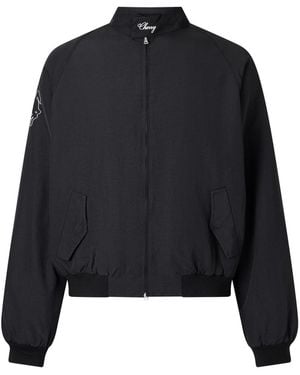 CHERRY LA Championship Embroidered Shell Bomber Jacket - Blue