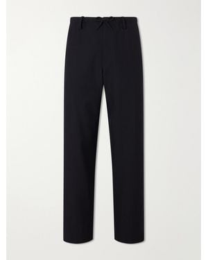 Dries Van Noten Penny Straight-leg Wool Trousers - Blue