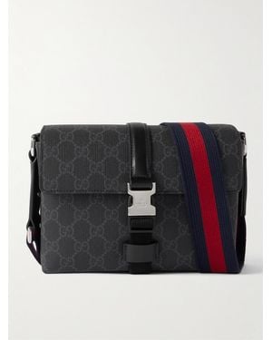 Gucci Mini Supreme Umhängetasche aus beschichtetem Canvas und Leder - Schwarz