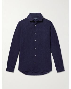 Frescobol Carioca Antonio Linen Shirt - Blue