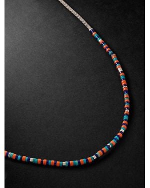 John Hardy Heishi Gliederkette aus Silber mit Türkisen - Schwarz