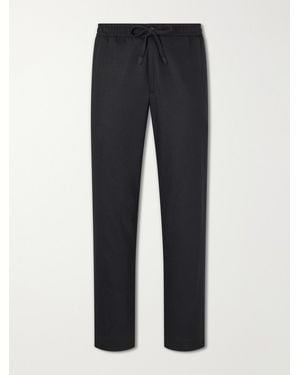 Canali Straight-Leg Wool-Blend Trousers - Blue