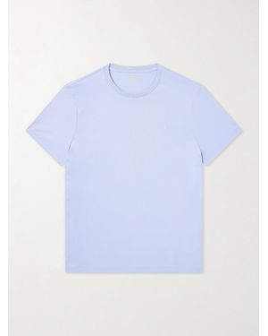 Polo Ralph Lauren Logo-Embroidered Cotton-Jersey T-Shirt - Blue