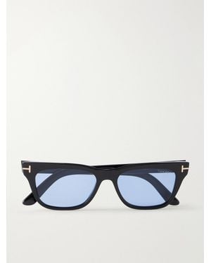 Tom Ford Penn-02 Rectangle-Frame Acetate Sunglasses - Blue