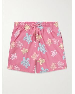 Vilebrequin Moorea Straight-Leg Mid-Length Printed Econyl Swim Shorts - Pink