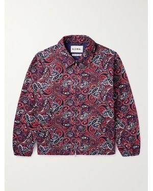 Noma T.D Paisley-Print Cotton-Twill Blouson Jacket - Purple