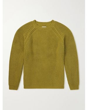 Bode Merton Cotton and Wool-Blend Sweater - Grün