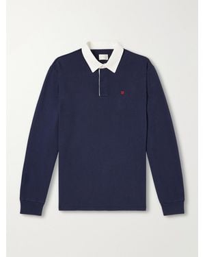 Aimé Leon Dore Cotton-Jersey Polo Shirt - Blue