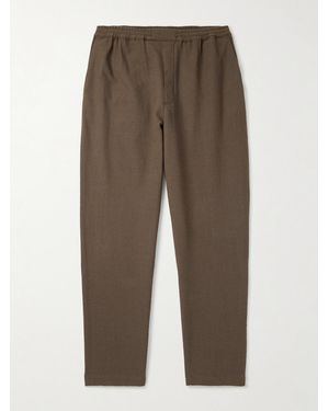 A Kind Of Guise Banasa Straight-Leg Seersucker Suit Trousers - Brown