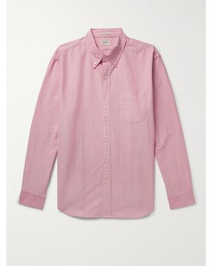 J.Crew Button-down Collar Striped Cotton Oxford Shirt - Pink